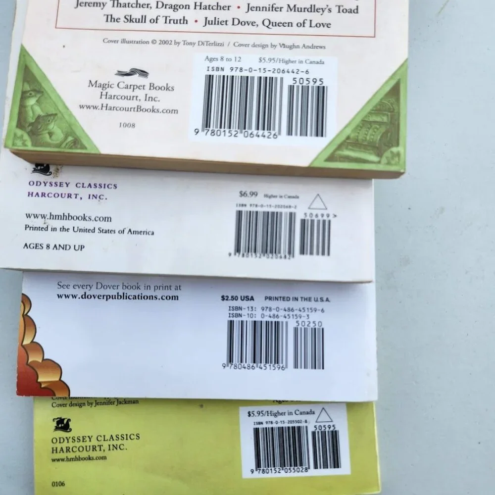 4 books book bundle Lot Set Chapter Books Young Adult Poem Literature Novels